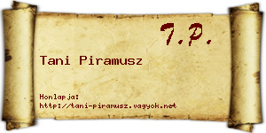 Tani Piramusz névjegykártya